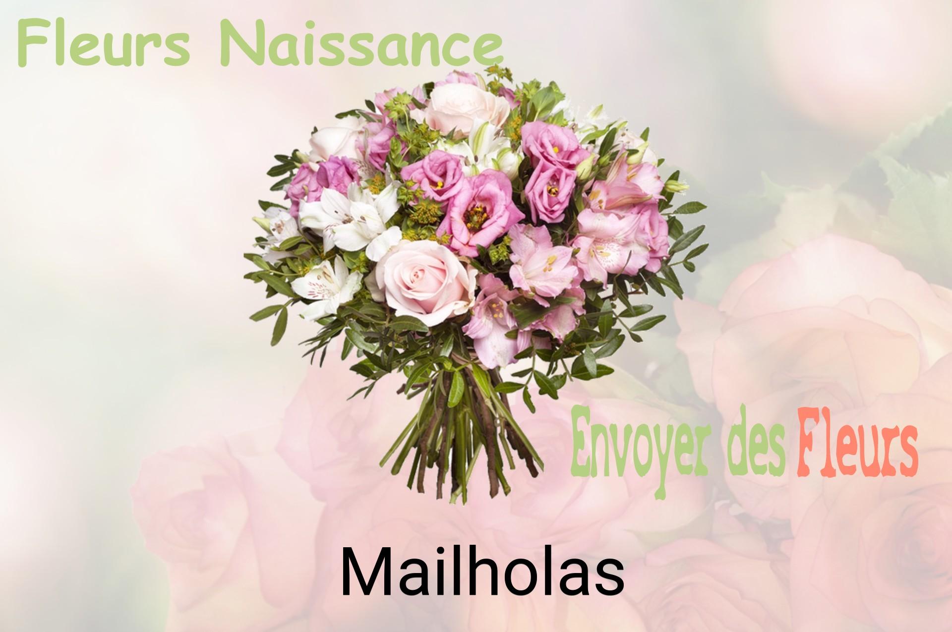 Bouquet de fleurs de naissance livré à Mailholas
