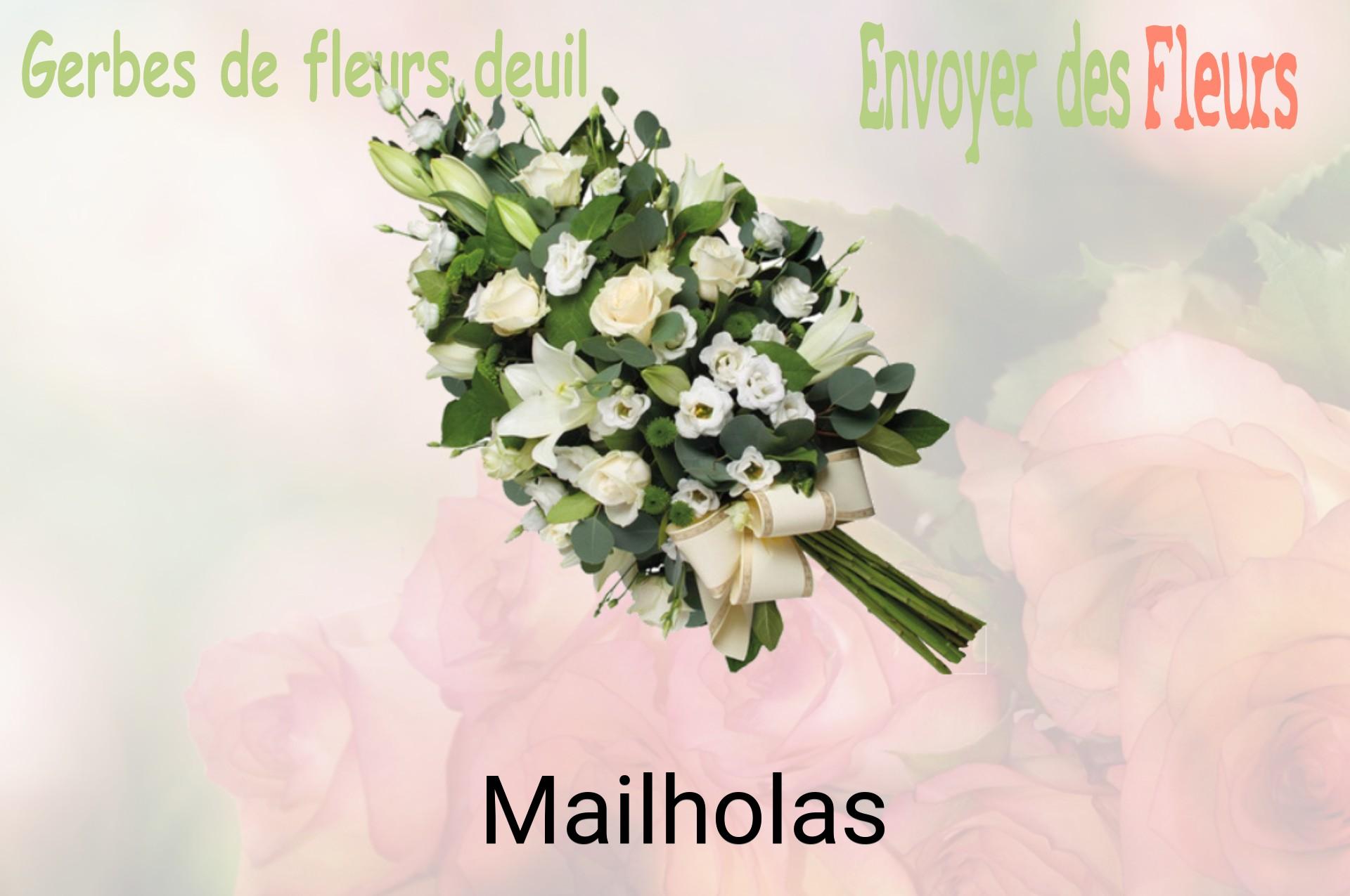 Gerbe de fleurs de deuil livrée à Mailholas